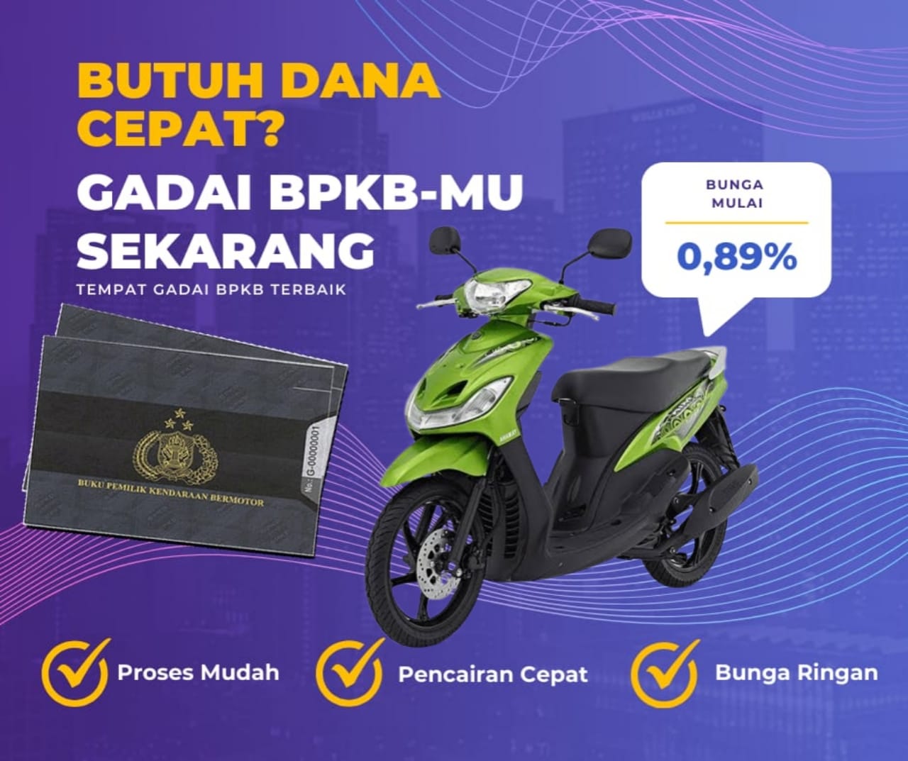 Kredit Jaminan Bpkb Motor Yamaha Mio 110 SW Dapat Dana Berapa? Seperti Ini Simulasinya